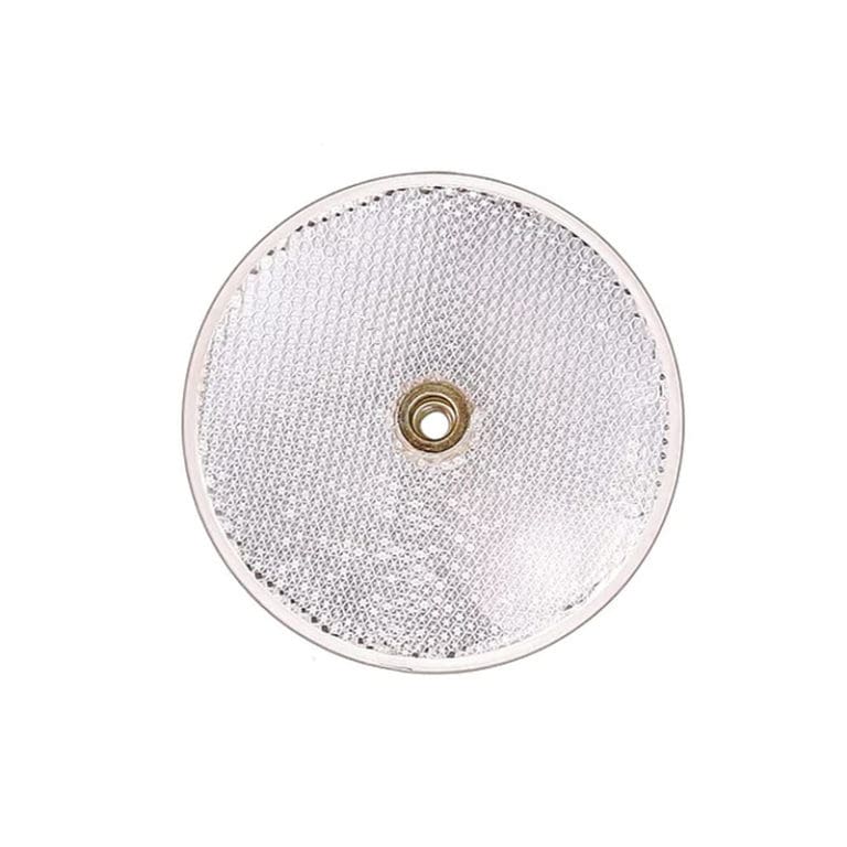The Dashr Reactive Shuttle, a round textured silver reflector with a central hole and honeycomb-like pattern, is displayed against a plain white background.