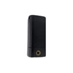 A glossy black Dashr React Single Module features a simple, compact rectangular design with a small circular hole near the bottom. It sits against a plain white background.