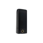 A glossy black Dashr React Single Module features a simple, compact rectangular design with a small circular hole near the bottom. It sits against a plain white background.