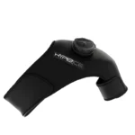 The Hyperice Ice ICT Left Shoulder is a black wrap designed for ice therapy, featuring adjustable straps and a screw-top ice compartment.