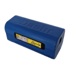 A rectangular blue device labeled Dashr Standard Kit 5-Gate System with warning symbols, a caution icon, and a charging symbol on the side.