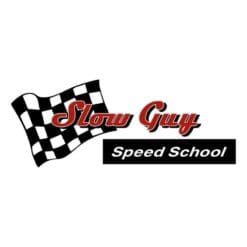 Logo with a black and white checkered flag on the left. The text How to Get Fast Vol 1 is written in red, and Speed School in white on a black background.