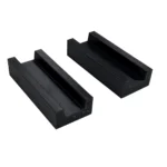 The Skyhook Modular Plyo Box is a black, rectangular fitness platform with a grooved surface, designed for stability during workouts. It is shown on a plain white background.