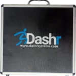 The Dashr Silver 2-Gate System comes in a black carrying case with a silver frame and handle. Dashr is boldly printed on the front with a running figure above the D, and www.dashrsystems.com appears below in smaller text.