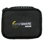 The GymAware 1 Unit Kit comes in a black zippered case with a textured surface, showcasing the GYM AWARE logo in white and yellow. It has a small white label under the logo marked with #4085. The case is rectangular with rounded edges.